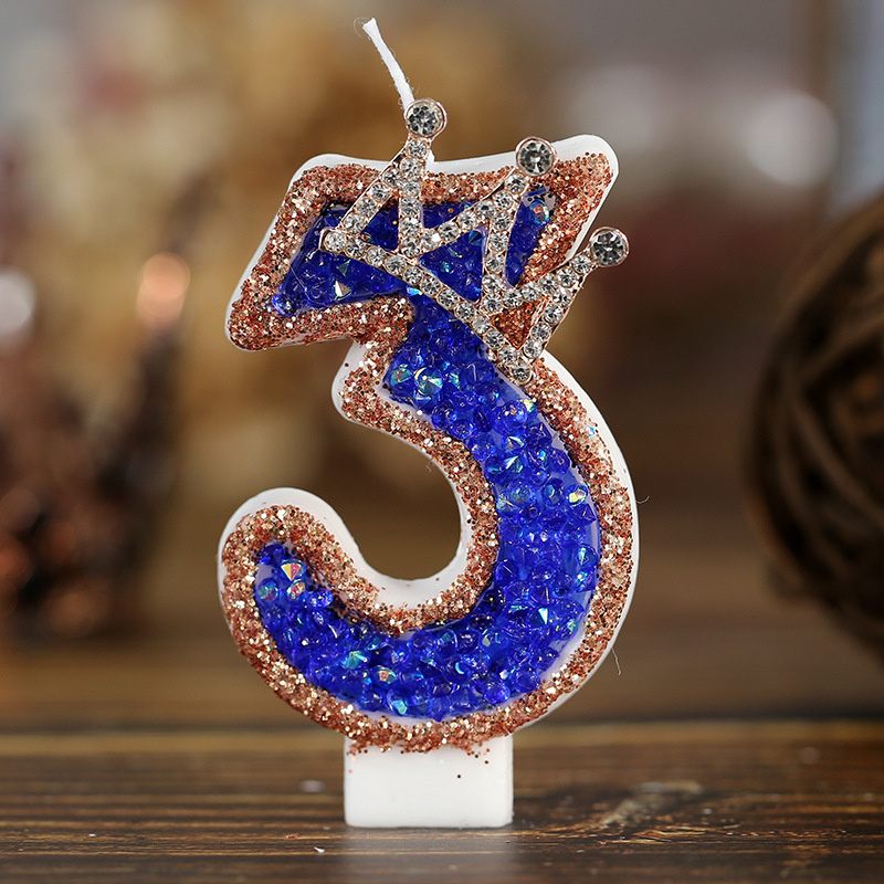 Luxury Candle Supplies Usa - Bougies bleues avec chiffres d'anniversaire, pour