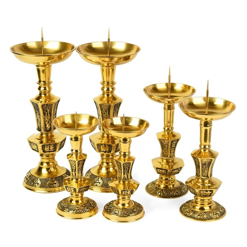 Luxury Candle Supplies Usa - Une paire de chandeliers en laiton